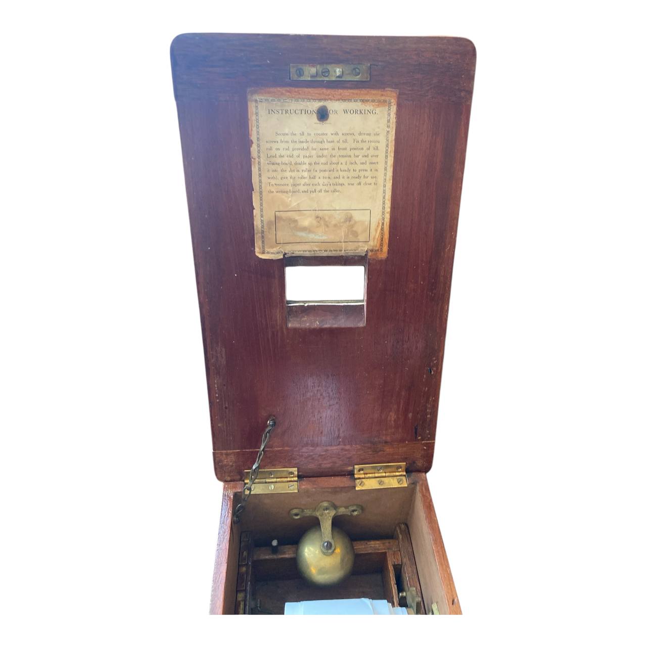 Antique Gledhill & Halifax Till Shop Till With Key Working Bell Haberdashery