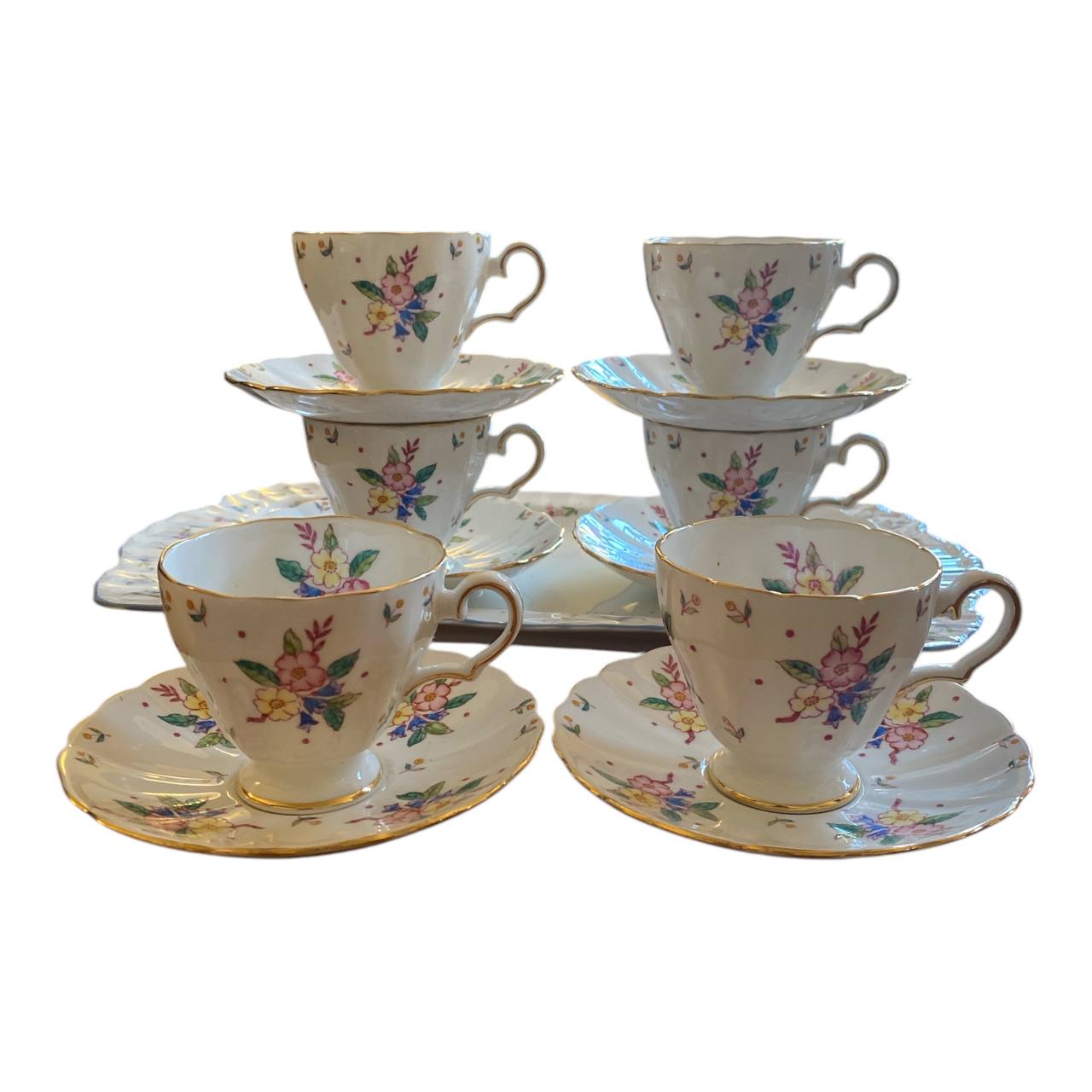 Jackson and Gosling Grosvenor China Bouquet A630 China Tea Set For 6 Persons