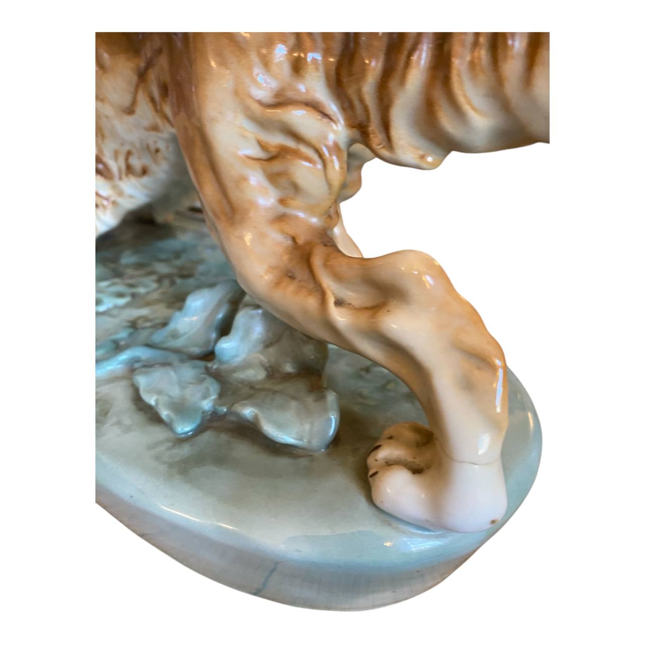 Large Royal Dux Dog Pheasant Hunting Porcelain Figurine