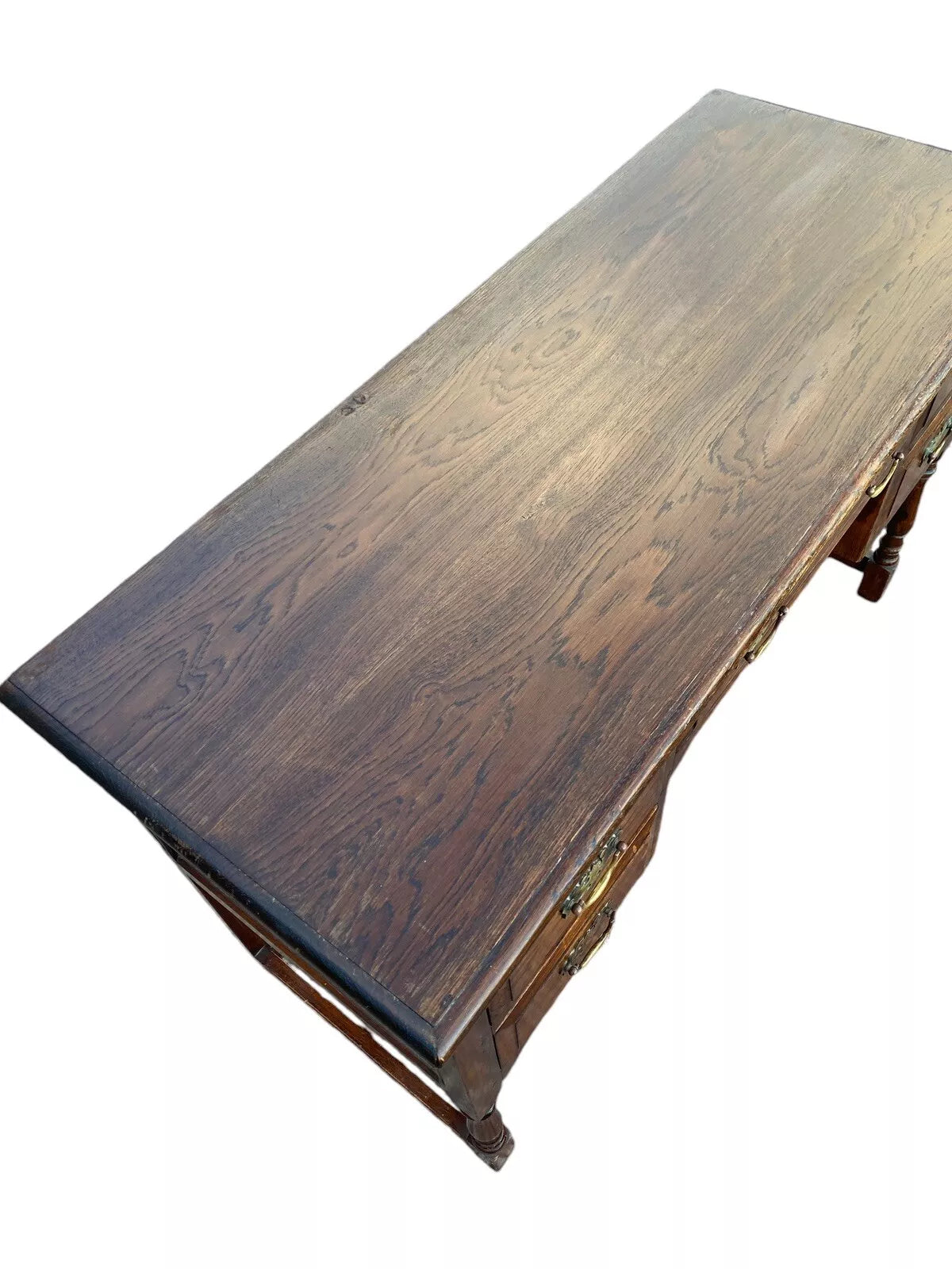 Vintage LIGHT OAK OFFICE WRITING DESK COMPUTER TABLE