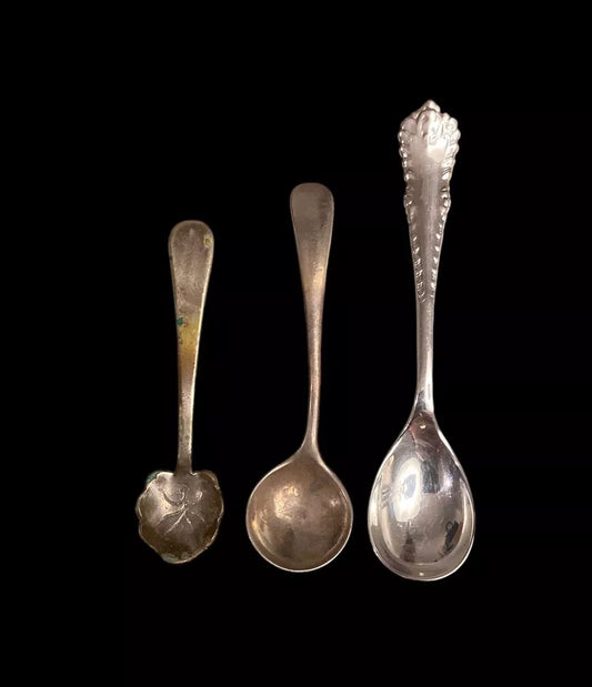 Three Antique Sterling Silver Spoons
