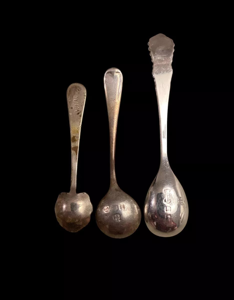 Three Antique Sterling Silver Spoons