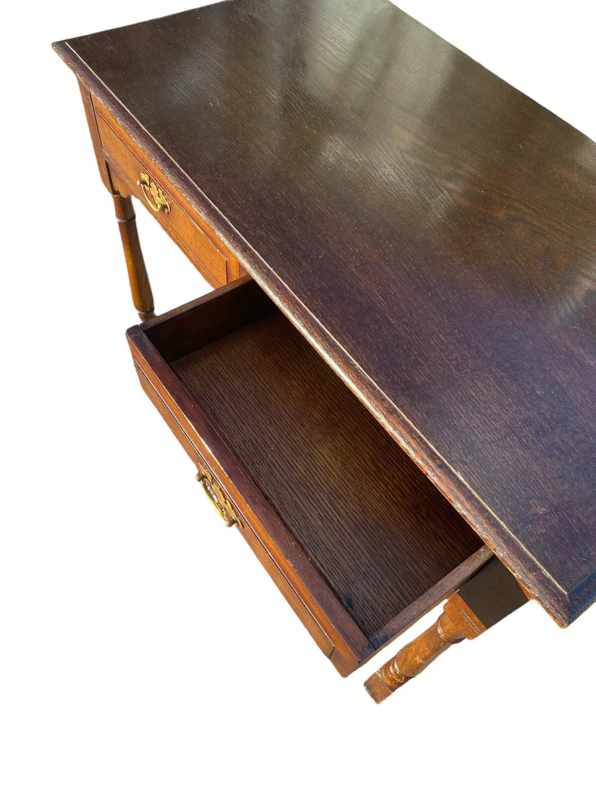 Vintage LIGHT OAK OFFICE WRITING DESK COMPUTER TABLE