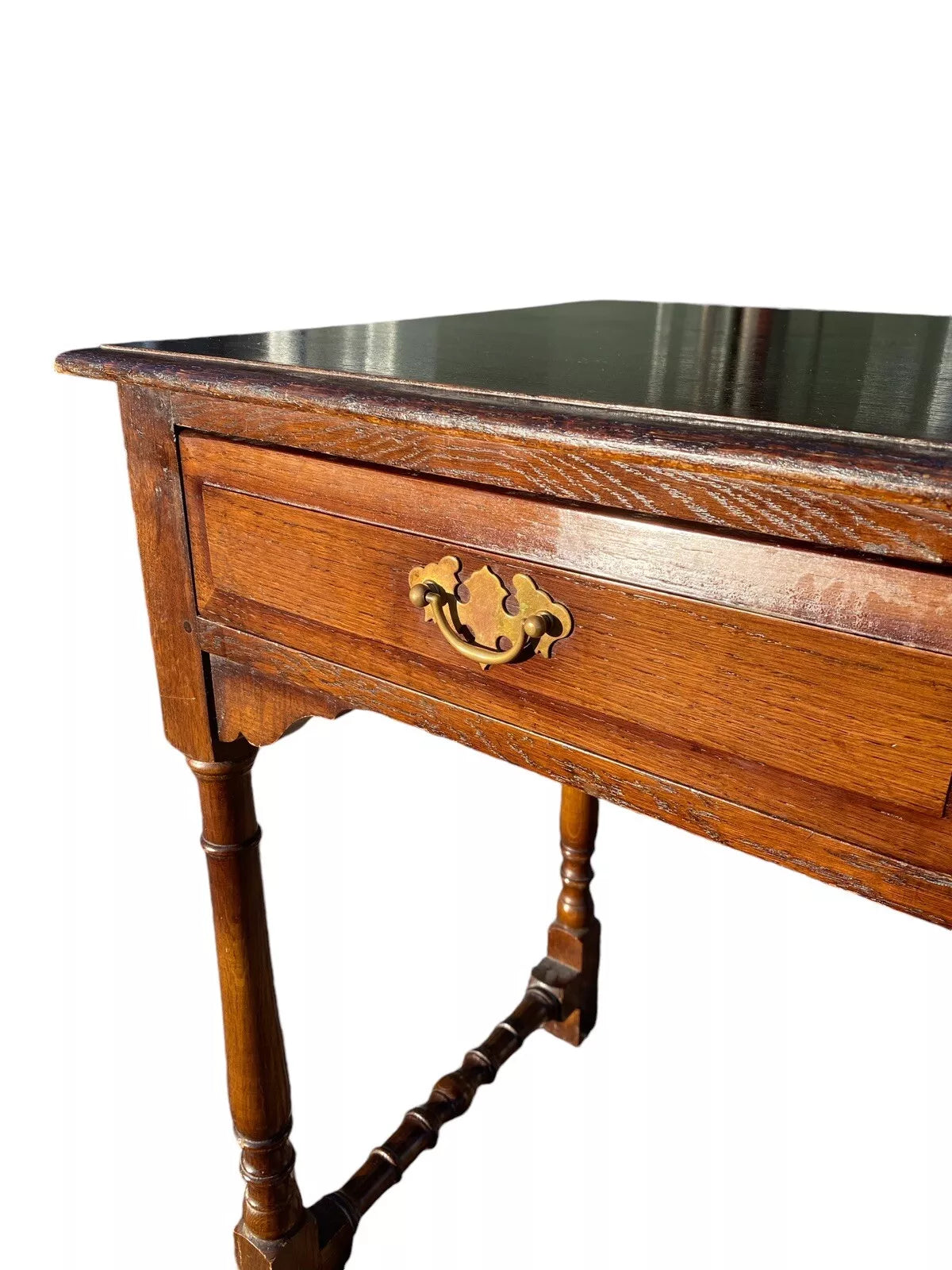 Vintage LIGHT OAK OFFICE WRITING DESK COMPUTER TABLE