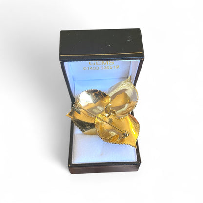 Christian Dior Grosse Brooch Gold Colour Signed Grosse Germany 1965