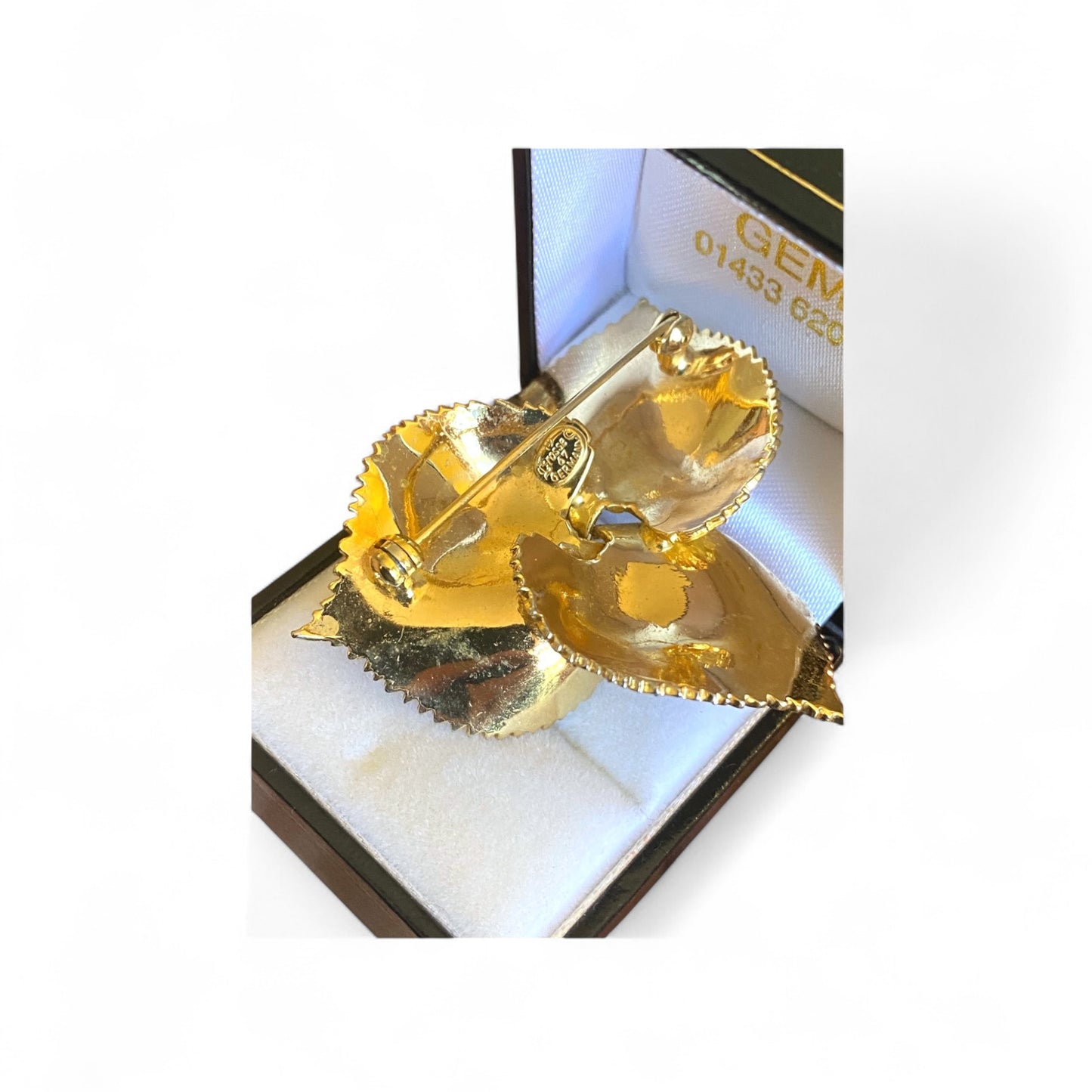 Christian Dior Grosse Brooch Gold Colour Signed Grosse Germany 1965