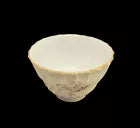 Flight Worcester Purple & Gold Floral Fluted Tea Bowl & Sauser 18th Century
