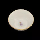 Flight Worcester Purple & Gold Floral Fluted Tea Bowl & Sauser 18th Century
